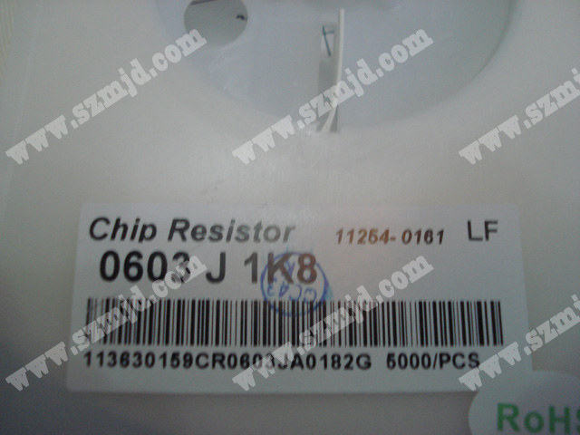 芯片电阻 Chip resistor  0603 J 1K8
