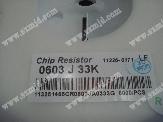 芯片电阻 Chip resistor  0603 J 33K