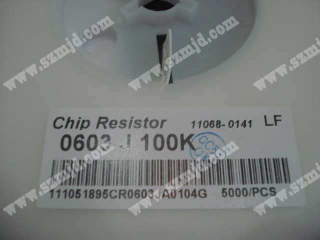 芯片电阻 Chip resistor  0603 J 100K